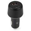 NEDIS nabíječka do auta/ 48 W/ dva výstupy/ 12 - 24 V DC/ 3.0 A/ USB-A/ USB-C/ automatická volba napětí/ černá