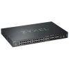 ZyXEL XGS4600-32 L3 Managed Switch, 28 port Gig, 4 dual pers. and 4x 10G SFP+, stackable, dual PSU