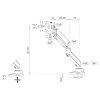 Neomounts DS70-450WH1/Držák displeje/na stůl/17-42"/svorka+průchodka/VESA 100X100/nosn. 15kg/plyn. píst/1 disp/bílý