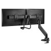 Neomounts DS75-450BL2 /Držák displeje/na stůl/17-32"/svorka+průchodka/VESA 100X100/nosn.2x8kg/plyn. píst/2 displeje/čern