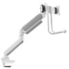 Neomounts DS75-450WH2 /Držák displeje/na stůl/17-32"/svorka+průchodka/VESA 100X100/nosn.2x8kg/plyn. píst/2 displeje/bílý