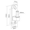 Neomounts AWL75-450BL / adaptér na zeď pro DS70/DS75-450BL1/2 / černý