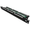 Solarix Patch panel 24x RJ-45 Cat5e UTP s vyvazovací lištou 1U SX24L-5E-UTP-BK-N