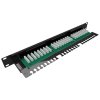Solarix Patch panel 24x RJ-45 Cat5e UTP s vyvazovací lištou 1U SX24L-5E-UTP-BK-N