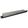 Solarix 19" Neosazený modulární patch panel 24 portů 1U SX24M-0-STP-BK-UNI-N