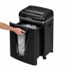 FELLOWES skartovač 450 M/ křížový mikrořez 2x12 mm/ objem koše 22 l/ stupeň utajení P-5 (tajné)/ černý