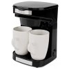 NEDIS kávovar/ na dva šálky/ kapacita 0,25 l/ automatické vypnutí/ černý