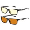 GUNNAR kancelářske/herní brýle 2-PACK VERTEX ONYX * jantarová + jantarová MAX skla* BLF 65 + 98 * GUNNAR focus + pouzdro
