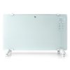 NEDIS Wi-Fi chytré konvekční topné těleso/ termostat/ skleněný přední panel/ IP24/ výkon 2000 W/ bílé