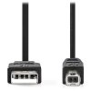 NEDIS kabel USB 2.0/ zástrčka USB-A - zástrčka USB-B/ k tiskárně apod./ černý/ bulk/ 3m