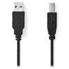 NEDIS kabel USB 2.0/ zástrčka USB-A - zástrčka USB-B/ k tiskárně apod./ černý/ bulk/ 3m