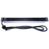 PremiumCord Panel napájecí do 19" racku 1U, 10xIEC (C13), 2m kabel