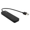 i-tec USB HUB METAL/ 4 porty/ USB 3.0/ tlačítko On/Off pro zapnutí a vypnutí/ kovový/ černý