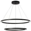 IMMAX NEO FINO SMART závěsné svítidlo 2 kruhy, 60+80cm, 93W, černé, Zigbee 3.0, TUYA