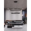 IMMAX NEO FINO SMART závěsné svítidlo 2 kruhy, 60+80cm, 93W, černé, Zigbee 3.0, TUYA