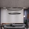 IMMAX NEO FINO SMART závěsné svítidlo 2 kruhy, 60+80cm, 93W, černé, Zigbee 3.0, TUYA