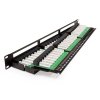 DATACOM Patch panel 19" UTP 48 port CAT5E LSA 1U BK (6x8p)