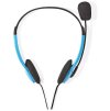 NEDIS headset CHST100BU/ drátová sluchátka + mikrofon/ 2x 3,5 mm jack/ kabel 2 m/ modrý