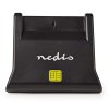 NEDIS čtečka čipových karet CRDRU2SM3BK/ Smart Card ID-1/ eObčanka/ standardní biometrické čipy/ USB 2.0/ černá