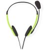 NEDIS headset CHST100GN/ drátová sluchátka + mikrofon/ 2x 3,5 mm jack/ kabel 2 m/ zelený