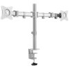 Neomounts Select NM-D135DSILVER/Držák displeje/na stůl/10-27"/svorka+průchodka/VESA 100X100/nosn. 2x 8kg/2 disp/stříbrný