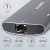 AXAGON hub USB-C / HMC-6M2 / USB 3.2 Gen1 / 2x USB-A / HDMI / GLAN / SATA M.2 / 100W PD / 0,1m