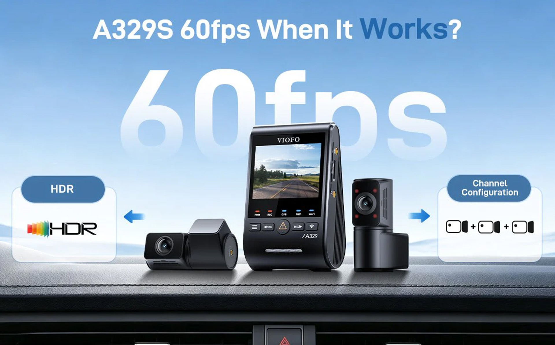 VIOFO A329S – průvodce 60fps