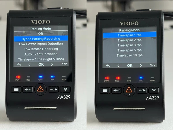 Nové menu parkování