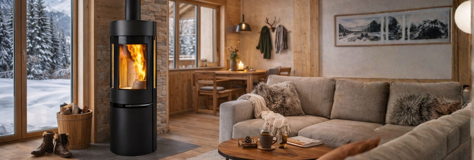 Teplovzdušné hybridné kachle na drevo aj pelety