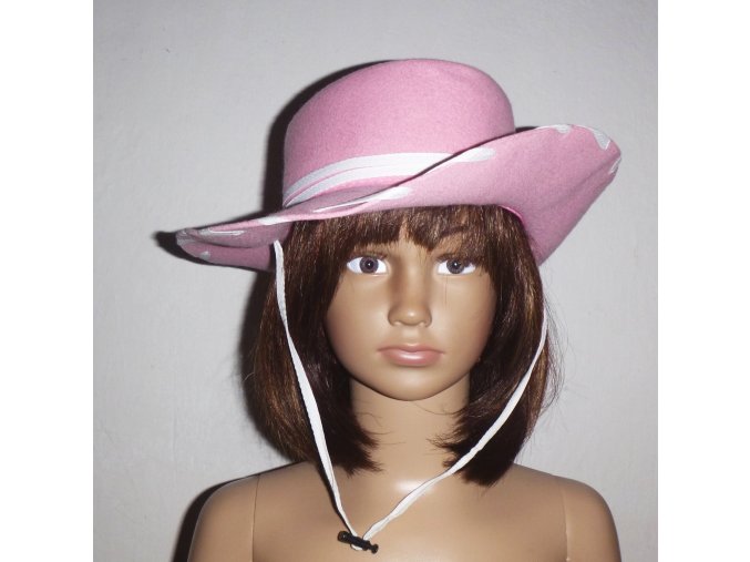 BARBIE KOVBOJKA růžový klobouk dívčí