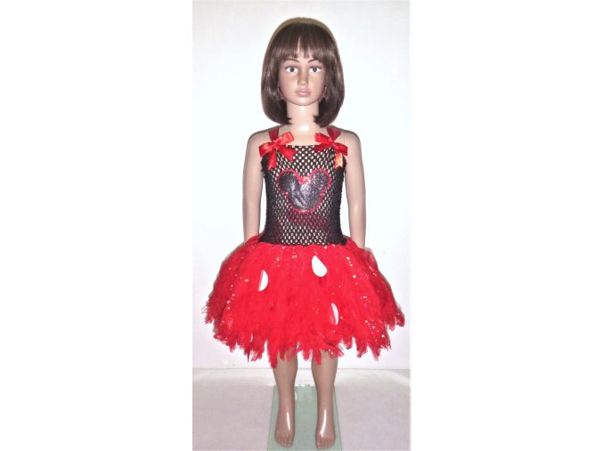 Dětský karnevalový kostým MINNIE šaty 4 - 6 let