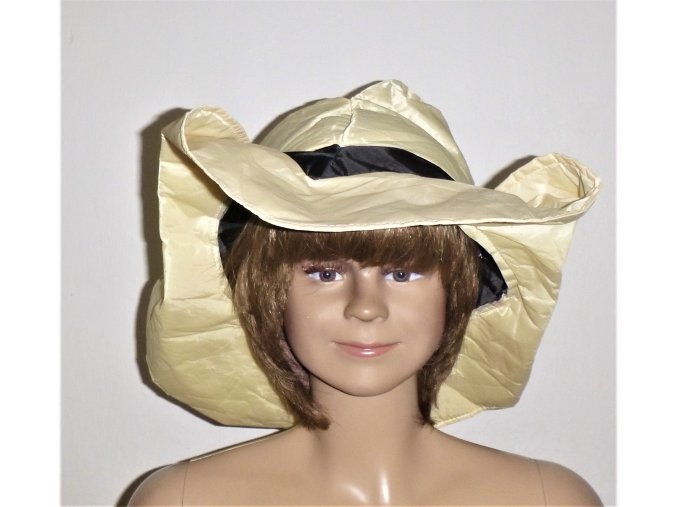 BÉŽOVÝ KLOBOUK látkový dětský - Safari styl - cestovatel