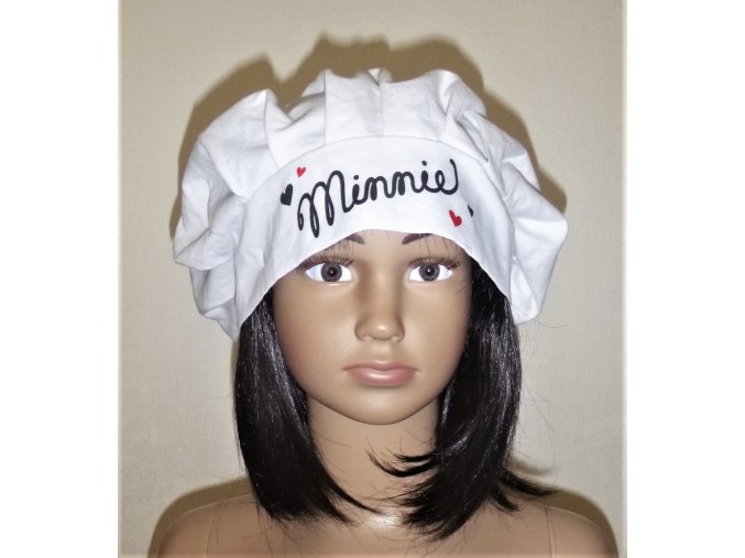KUCHAŘSKÁ ČEPICE Minnie - dětská vel. XS až S