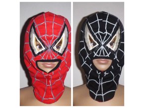 SPIDERMAN maska dětská malá oboustranná - černá nebo červená