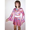 Karnevalový kostým DISCO DIVA 6 - 8 let - retro, hippie