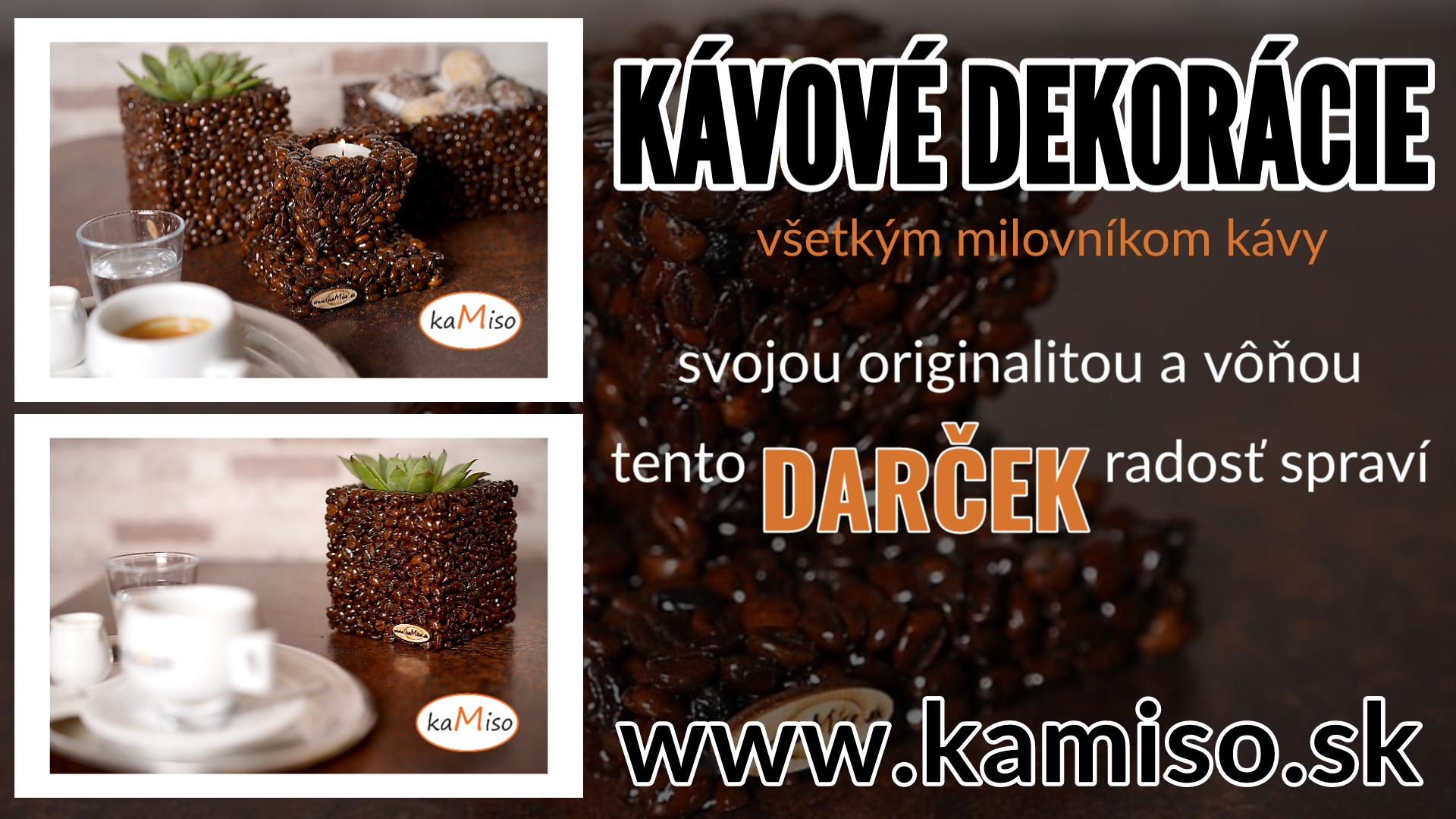 Originálna kávová dekorácia