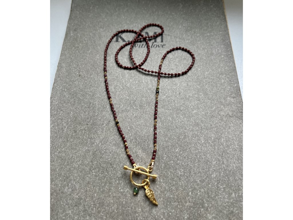 Boho řetízek z japonských rokajlů se zdobným zapínáním Ag925