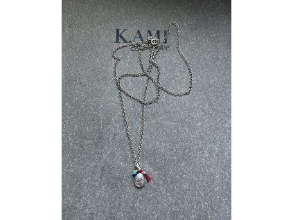 Stříbrný řetízek Faith s tyrkysem Ag925