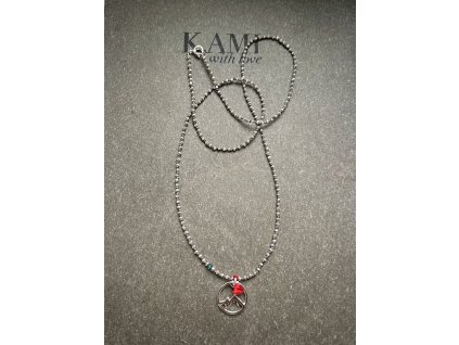 Řetízek ze stříbrných fazet se stříbrným přívěskem HORY Ag925