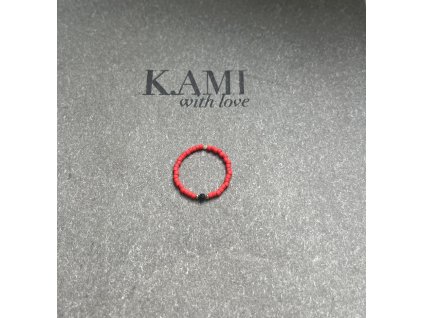 Prstýnek z japonských rokajlů se safírem Ag925