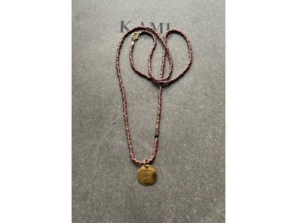 Řetízek se zlaceným přívěskem Never Give Up Ag925