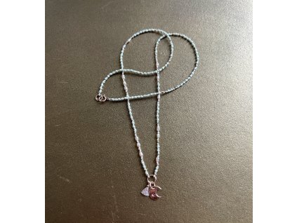 Boho řetízek se zlaceným měsíčkem Ag925