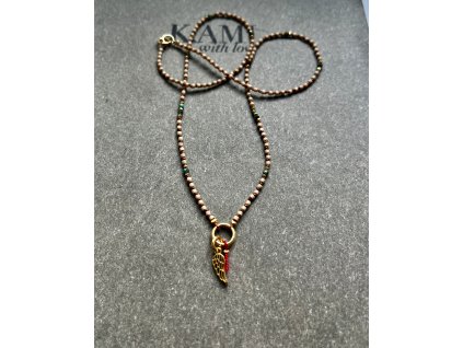 Boho řetízek s andělským křídlem Ag925