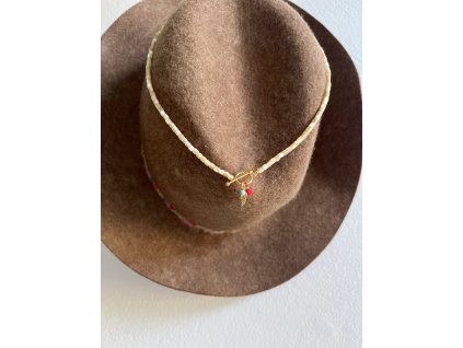 Řetízek z perleti se zdobným zapínáním Ag925