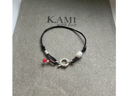 Fancy náramek se stříbrným zdobným zapínáním Ag925