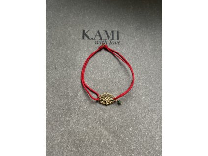 Náramek se zlaceným filigránem a kamínkem Ag925