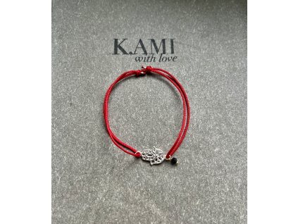 Náramek se stříbrným filigránem a kamínkem Ag925