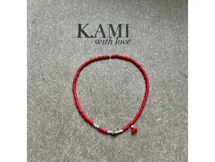 Náramek z japonských rokajlů se stříbrnými fazetami Ag925