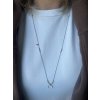 Náhrdelník se zlaceným půlměsícem Ag925