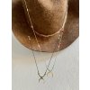 Náhrdelník se zlaceným půlměsícem Ag925